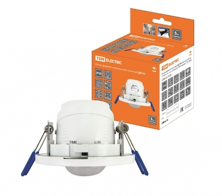 TDM ELECTRIC SQ0324-0032 Датчик движения точечный ДДТ-03 65мм (рег), 800Вт, 10-900с, 6м, 3+лк, 120(сбоку)+360(сверху)гр, IP20, TDM